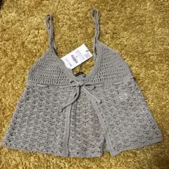 【新品未使用】ZARA ザラ かぎ編みニットビスチェ Sサイズ