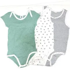 PETIT BATEAU／H&M ボディスーツ3点セット 95