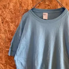 AE9683 90‘US古着 半袖Tシャツ ライトブルー メンズ XL ポス