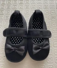 黒 リボン付き フォーマルシューズ 14cm 入園式