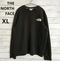 ノースフェイス ホワイトレーベル 刺繍ロゴ 黒 XL トレーナー スウェット