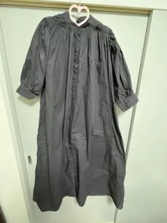 長袖シャツワンピース ダークグレー niko and…