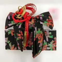 新品　七五三 結び帯 作り帯 単品 女の子はこせこセット 黒 系 髪飾り付き