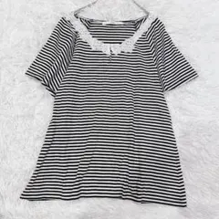 IENA イエナ ボーダー レース Tシャツ トップスのサムネイル