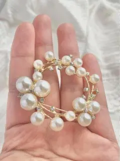 P17 なつ様専用　2個セット　ブローチ コサージュ パール 結婚式 入学式