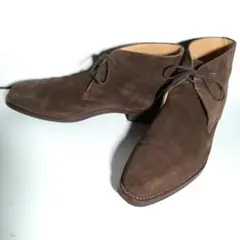 e0244 良品 クロケット＆ジョーンズ TETBURY スエード 10E 茶のサムネイル