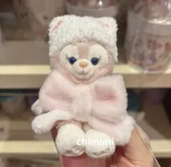 香港ディズニー　冬日　リーナベル　座るぬいぐるみキーチェーン
