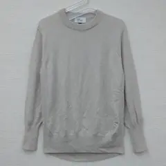la.f... クルーネックニット シンプルベージ ュウール混 長袖2S