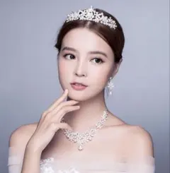 ブライダルアクセサリーセット イヤリング　ネックレス　結婚式　ウェディング