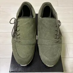 Tomo&co./TM-SHOES-0016 オリーブ色 スエード スニーカー