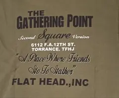 THE FLAT HEAD Tシャツ カーキ ロゴプリントのサムネイル