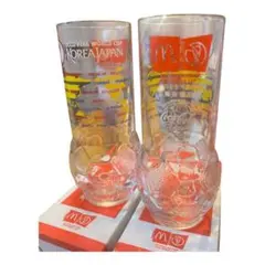未使用】2002 FIFA ワールドカップ 日韓 サッカーボールグラス 箱付き
