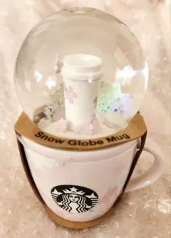 新品☆スタバ　桜スノーグローブマグ
