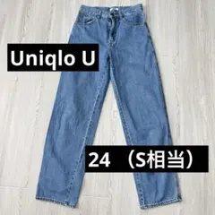 【Uniqlo U】ユニクロユー カーブジーンズ ブルー 24インチ S相当のサムネイル