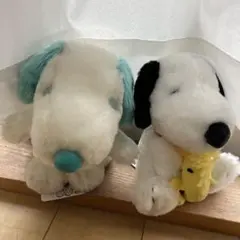 スヌーピー ぬいぐるみ 2個　ウッドストック　PEANUTS 水色