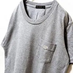 サイベーシックス ロゴ刺繍 Tシャツ グレー 灰色 サイズ38 古着のサムネイル
