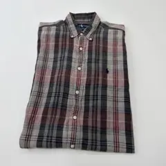 90s ポロラルフローレンポニー刺繍半袖シャツ薄手