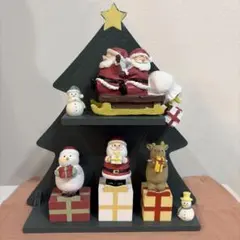ツリーラック サンタ トナカイ スノーマン ソリ プレゼント 置物 クリスマス