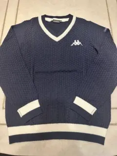 Kappa ネイビー Vネックセーター L メンズ