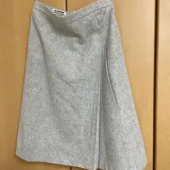 JIL SANDER グレー ボックススカート