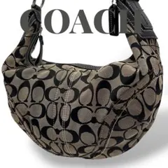 COACH コーチ ホーボー ワンショルダーバッグ ハーフムーン シグネチャー