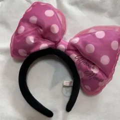 ミニーマウス 水玉リボンカチューシャ