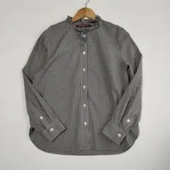COMPTOIR DES COTONNIERS ギンガムチェックフリル襟 シャツのサムネイル