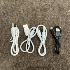 【未使用✨】USB充電ケーブル4本セット (Type B) ホワイト ブラック