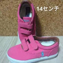 polo 14センチ　スニーカー　ピンク