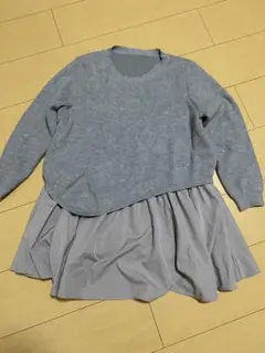 グレー セーターチュニック　M〜L