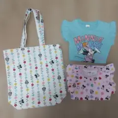 ミニーマウス トップスとトートバッグの3点セット