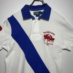 Polo ラルフローレン　ポロシャツ　サイズL デカロゴ　ビッグポニー　古着