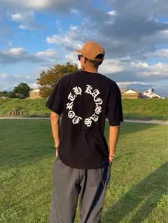 サーマルロゴシャツ オーバーサイズTシャツ ブラック ホワイト