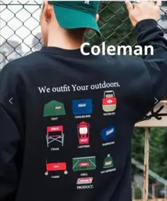 美品　Coleman アウトドア　グラフィック　スウェット　S