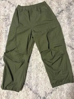 GU カーゴパンツ オリーブ ウエストゴムのサムネイル