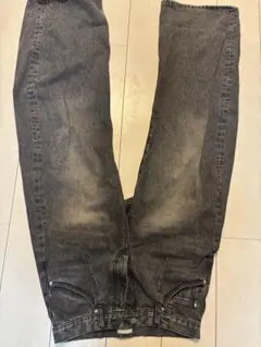 WYM ヴィンテージデニムパンツ ワイド ブラックのサムネイル