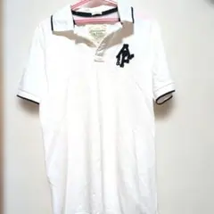 ◆00sアバクロ POLO ◆ 半袖ポロシャツ　Y2K 白　XL　大きい
