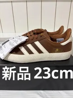 新品 23cm adidas GAZELLE ADV ブラウン茶
