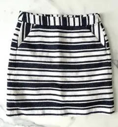 Banana Republic ボーダー ひざ丈スカート