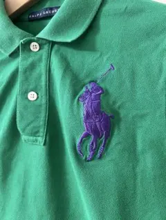 【極美品】Y2K Ralph Lauren グリーン ポロシャツ 半袖