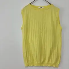 UNIQLO ユニクロ　レディース　黄色　S ノースリーブ　コットン　トップス