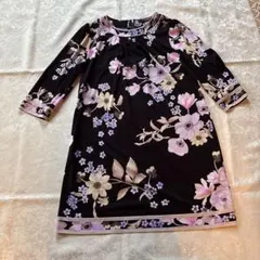 超美品LEONARD 花柄 Vネック チュニック - メルカリ
