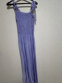 パープル シャーリング キャミワンピース