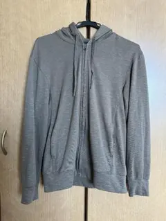 ユニクロ エアリズムUVカットフルジップパーカ M ブラウン