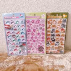 【正規品】ボンボンドロップシール 和柄 3種セット