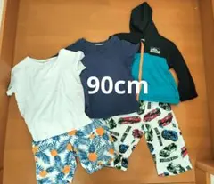 子供服　90cm　Tシャツ　半ズボン　上着　5点セット　まとめ売り