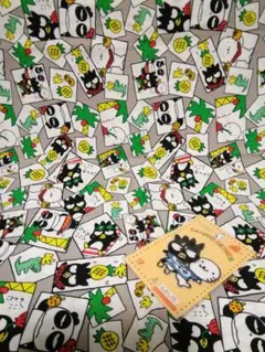 サンリオ　バッドばつ丸　キャラクター柄の綿生地　114×50㎝　+アップリケ