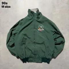 90sAvonSportswear刺繍ロゴナイロンジャケット裏地フリースMサイズ