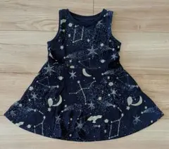 Graniph 星と月プリントのノースリーブワンピース 90cm