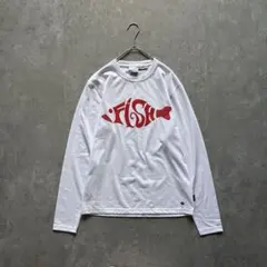コロンビア［S］美品◎FISHビッグプリント◎裾ロゴ刺繍◎クルーネックカットソーのサムネイル